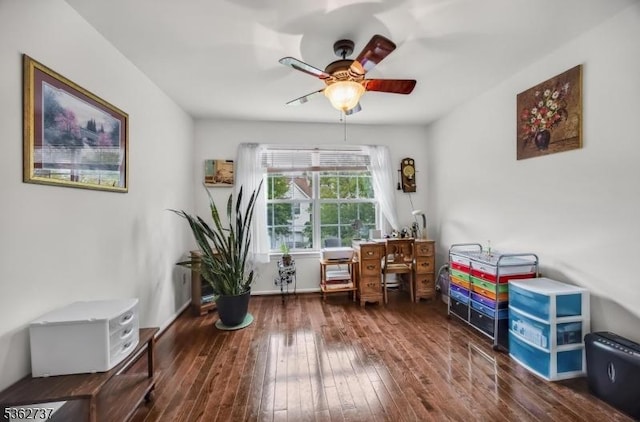 17 Willow Cir, Hamburg Boro, NJ 07419 - miscellaneous room with ceiling fan and wood-type flooring