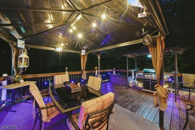 19 Paderewski Rd, Jefferson Twp, NJ 07438 - deck at twilight with outdoor dining area