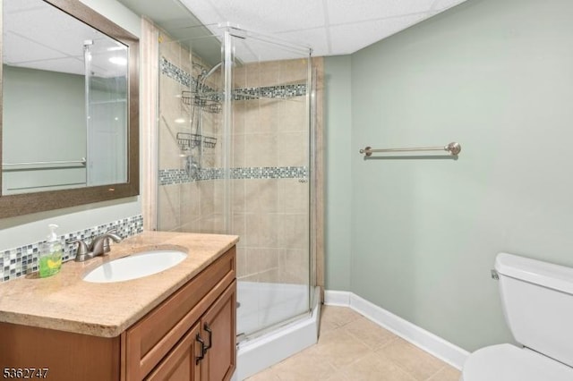 3607 Park Pl, Springfield Twp, NJ 07081 - full bath featuring vanity, a shower stall, and tile patterned floors