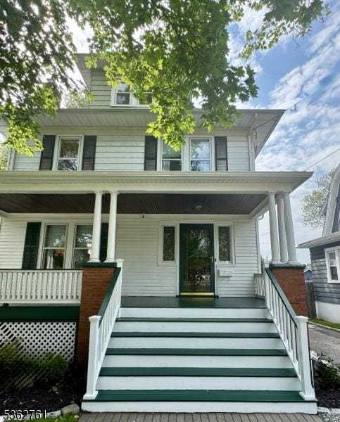 30 Hillcrest Ter, Verona Twp, NJ 07044 - view of front of property featuring covered porch and stairs