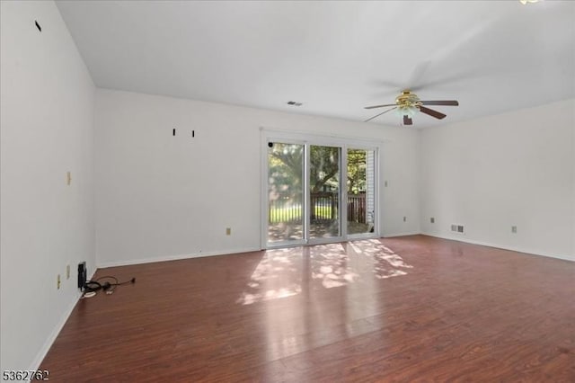450 Saint Giles Ct, Franklin Twp, NJ 08873 - empty room featuring ceiling fan, wood finished floors, and baseboards