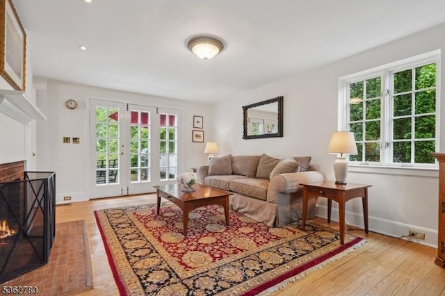88 Pomeroy Rd, Madison Boro, NJ 07940 - living area featuring light wood-type flooring and a fireplace