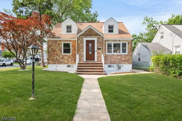 501 E 2nd Ave, Roselle Boro, NJ 07203 - cape cod home with stone siding and a front lawn