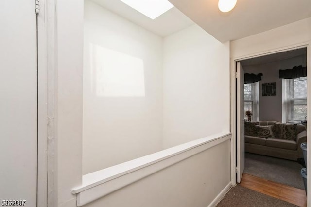 46A James St Unit B, Newark City, NJ 07102 - hallway featuring baseboards and a skylight