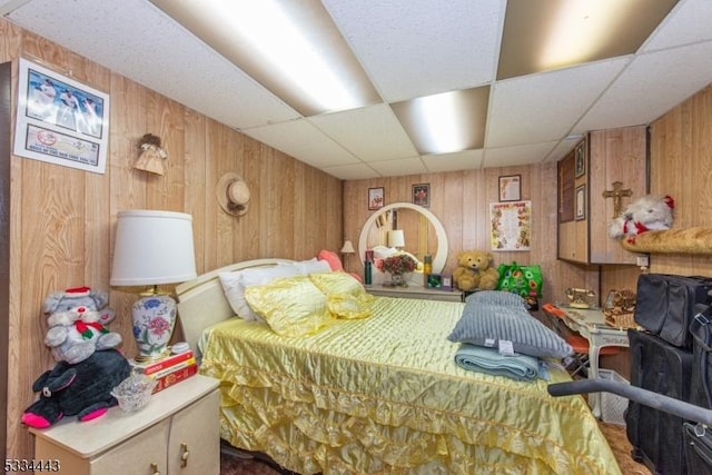138 Bartley Flanders Rd, Mount Olive Twp, NJ 07836 - bedroom with wooden walls and a paneled ceiling
