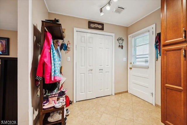 13 Oklahoma Trl, Hopatcong Boro, NJ 07843 - doorway with light tile patterned flooring and track lighting