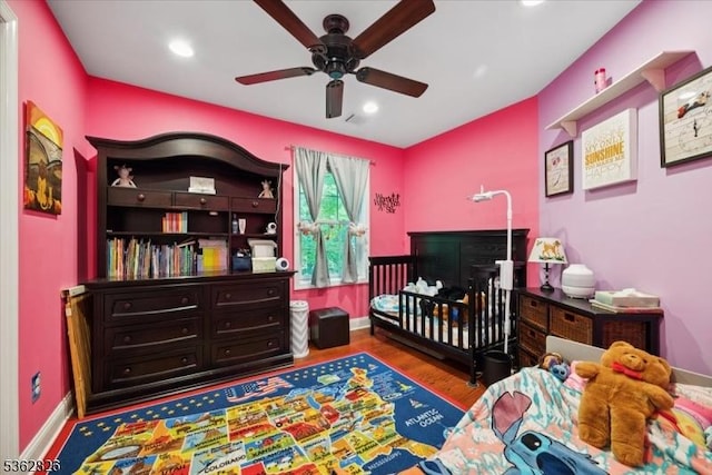 13 Oklahoma Trl, Hopatcong Boro, NJ 07843 - bedroom with wood finished floors, recessed lighting, and ceiling fan