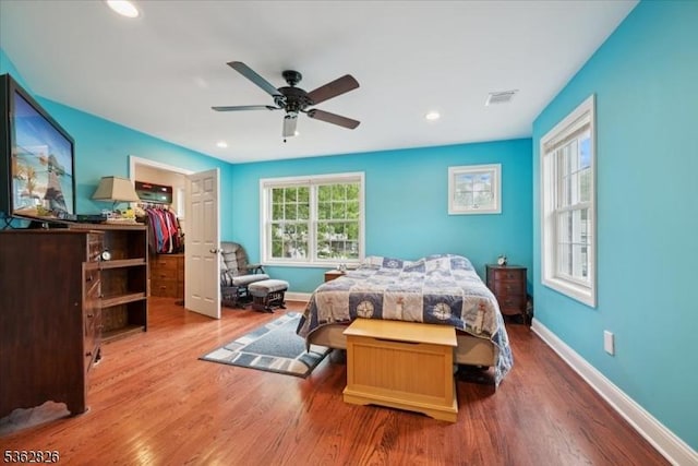 13 Oklahoma Trl, Hopatcong Boro, NJ 07843 - bedroom with wood finished floors, recessed lighting, and a ceiling fan