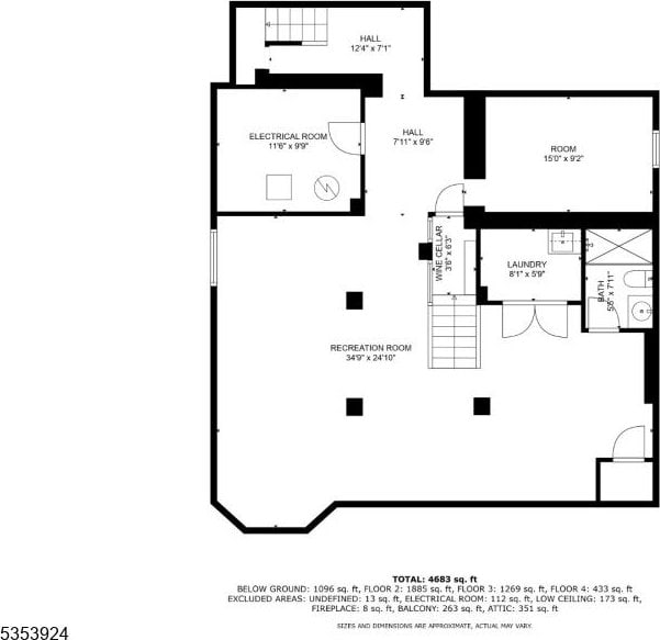 519 Lenox Ave, Westfield Town, NJ 07090 - floor plan / room layout