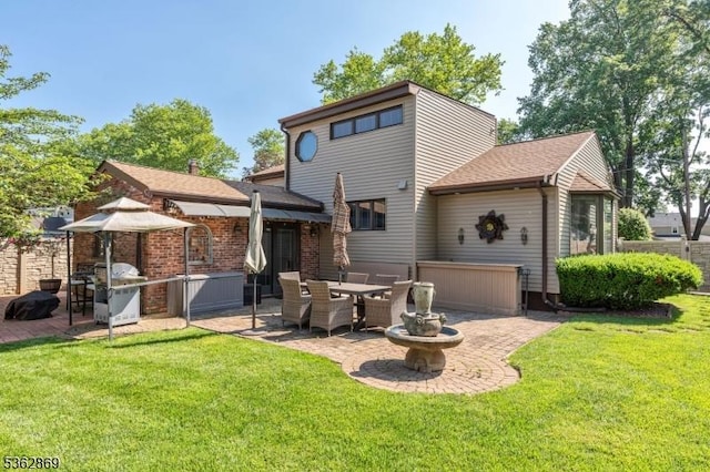 219 Elm Ct, Scotch Plains Twp, NJ 07076 - rear view of property featuring a patio and a yard