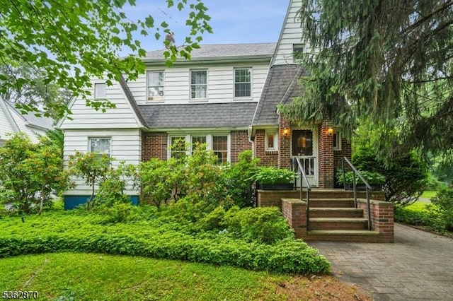 261 Brooklake Rd, Florham Park Boro, NJ 07932 - view of front of property with brick siding