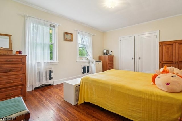 261 Brooklake Rd, Florham Park Boro, NJ 07932 - bedroom featuring dark wood-type flooring and ornamental molding
