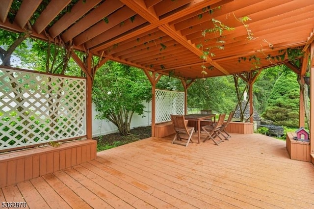 261 Brooklake Rd, Florham Park Boro, NJ 07932 - wooden deck featuring outdoor dining area