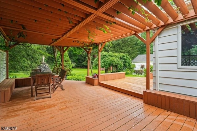261 Brooklake Rd, Florham Park Boro, NJ 07932 - deck with outdoor dining space