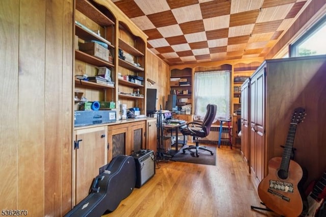 261 Brooklake Rd, Florham Park Boro, NJ 07932 - office featuring wooden walls and light wood-type flooring
