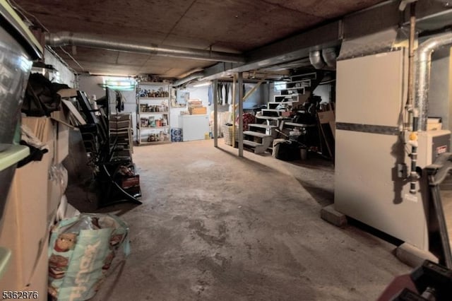 38 Hawthorne Dr, Franklin Twp, NJ 08873 - unfinished basement featuring washer and dryer