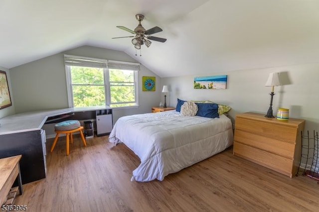 550 Melrose Ave, South Plainfield Boro, NJ 07080 - bedroom featuring wood finished floors, lofted ceiling, and ceiling fan