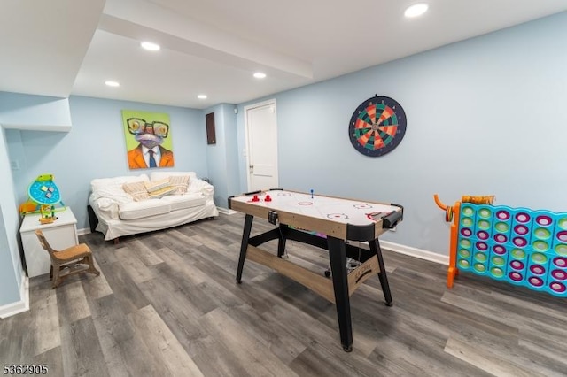 550 Melrose Ave, South Plainfield Boro, NJ 07080 - playroom featuring wood finished floors, recessed lighting, and baseboards