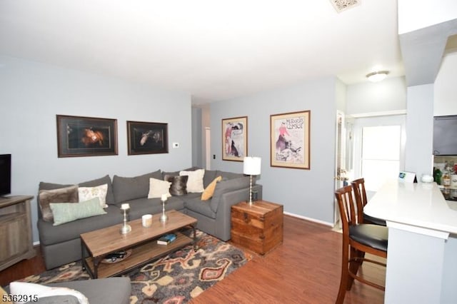 97 Wescott Rd, Bedminster Twp, NJ 07921 - living area with wood finished floors and baseboards