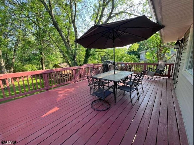 10 Grandin Dr, Raritan Twp, NJ 08822 - wooden deck featuring outdoor dining space