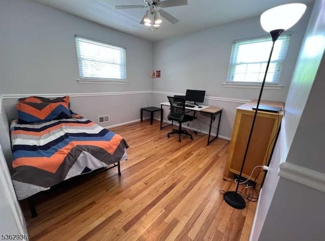 10 Grandin Dr, Raritan Twp, NJ 08822 - office space featuring light wood-style floors, a ceiling fan, and baseboards