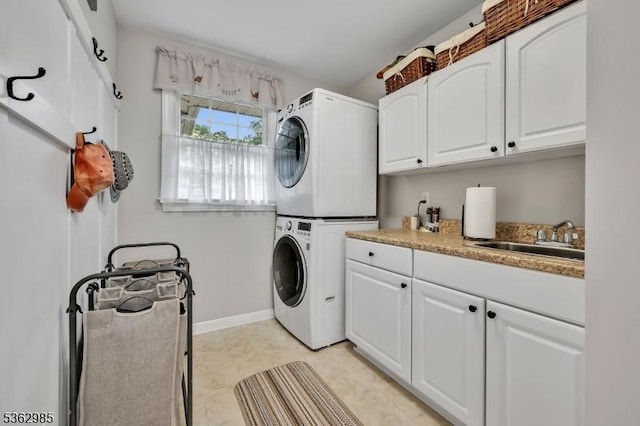 500 Charlestown Rd, Bethlehem Twp, NJ 08827 - laundry room with estacked washer and dryer and cabinet space