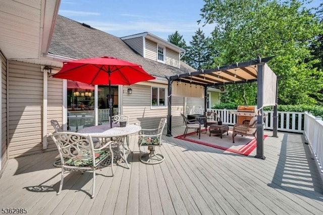 500 Charlestown Rd, Bethlehem Twp, NJ 08827 - deck with a pergola and outdoor dining space
