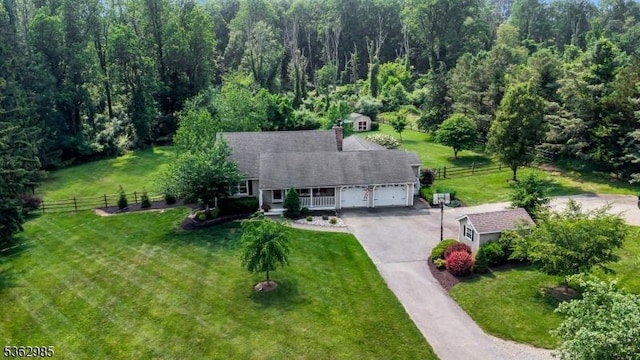 500 Charlestown Rd, Bethlehem Twp, NJ 08827 - view from above of property with a forest