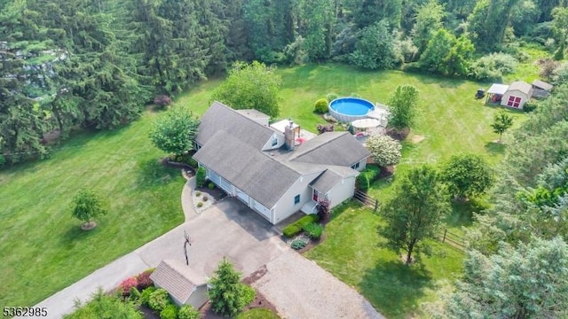 500 Charlestown Rd, Bethlehem Twp, NJ 08827 - aerial view of property and surrounding area with a heavily wooded area