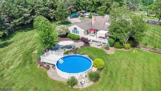 500 Charlestown Rd, Bethlehem Twp, NJ 08827 - view from above of property with a pool area