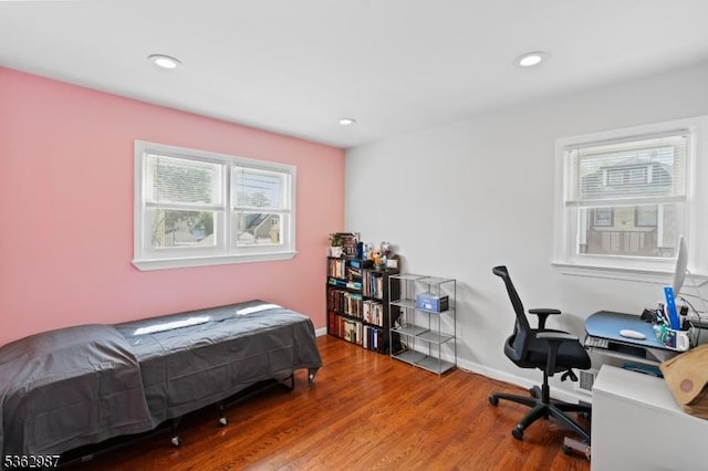 315 D St, Middlesex Boro, NJ 08846 - bedroom with multiple windows, wood finished floors, baseboards, and recessed lighting