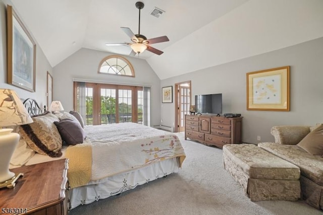 6 Summit Ter, Kinnelon Boro, NJ 07405 - bedroom featuring lofted ceiling, carpet flooring, and ceiling fan