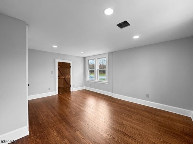 150 Mt Salem Rd, Wantage Twp, NJ 07461 - unfurnished room featuring recessed lighting, dark wood-type flooring, and baseboards