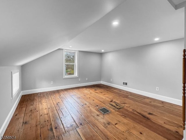 150 Mt Salem Rd, Wantage Twp, NJ 07461 - bonus room featuring wood-type flooring, baseboards, and vaulted ceiling