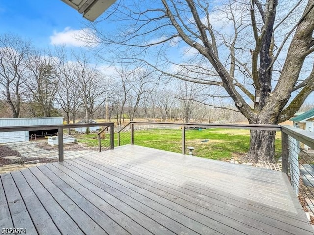 150 Mt Salem Rd, Wantage Twp, NJ 07461 - wooden deck with a yard