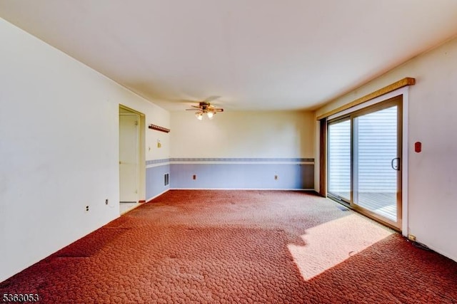 902E Merritt Dr, Hillsborough Twp, NJ 08844 - carpeted empty room with ceiling fan