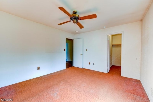 902E Merritt Dr, Hillsborough Twp, NJ 08844 - unfurnished bedroom featuring carpet flooring, ceiling fan, and a spacious closet