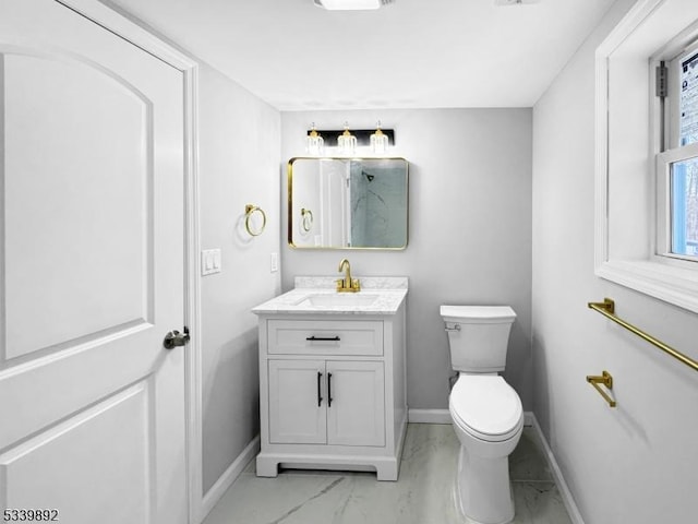 54 Coykendall Rd, Wantage Twp, NJ 07461 - bathroom featuring marble finish flooring, baseboards, and vanity