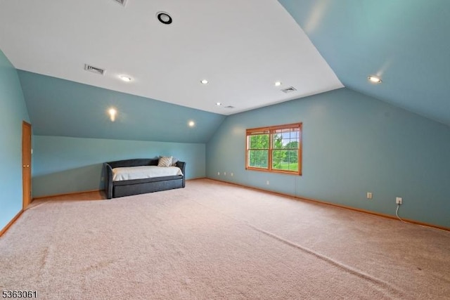 6 Fellen Pl, Hillsborough Twp, NJ 08844 - carpeted bedroom featuring lofted ceiling, baseboards, and recessed lighting