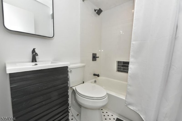 11-06 Marshall Rd, Fair Lawn Boro, NJ 07410 - bathroom featuring shower / tub combo with curtain, vanity, and toilet