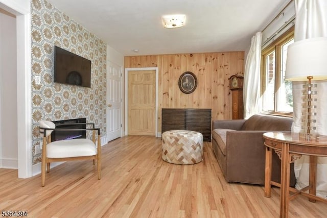11-06 Marshall Rd, Fair Lawn Boro, NJ 07410 - sitting room with wood finished floors, baseboards, and wooden walls