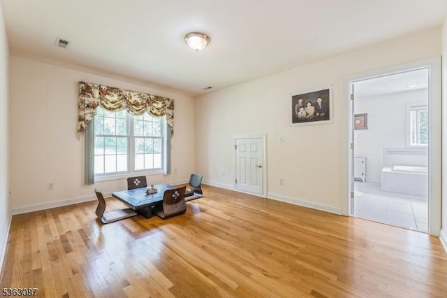 42 Stephens Mill Rd, Mount Olive Twp, NJ 07840 - workout room featuring healthy amount of natural light, light wood-style floors, and baseboards