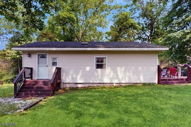 970 Cedar Dr, Stillwater Twp, NJ 07860 - rear view of property with a yard