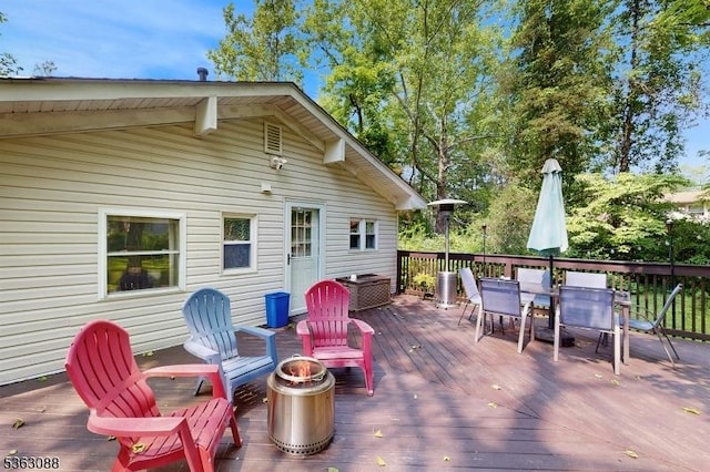 970 Cedar Dr, Stillwater Twp, NJ 07860 - wooden deck with outdoor dining space