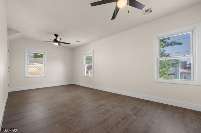 1250 Wildwood Ter, Union Twp, NJ 07083 - empty room with a ceiling fan and dark wood-style flooring