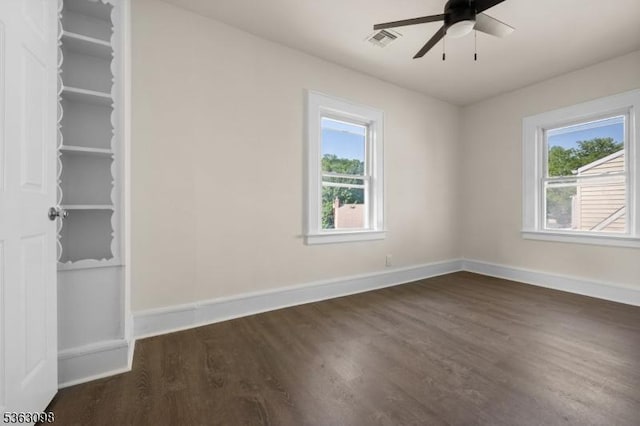 1250 Wildwood Ter, Union Twp, NJ 07083 - unfurnished room with dark wood finished floors and a ceiling fan