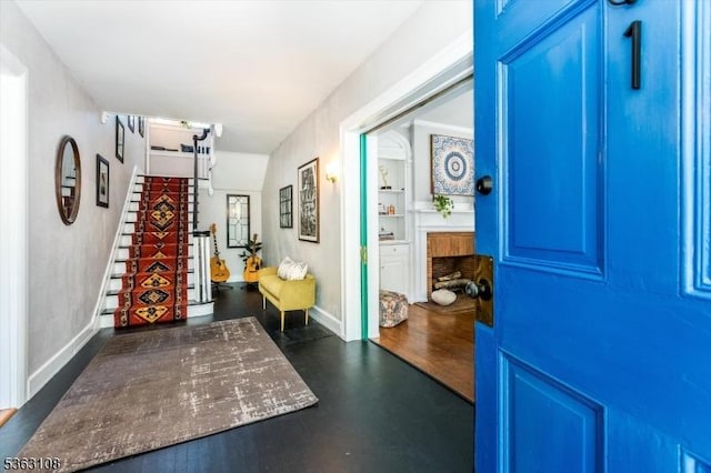 1 Walden Pl, Montclair Twp, NJ 07042 - foyer with stairway and baseboards