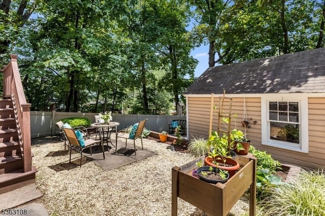 1 Walden Pl, Montclair Twp, NJ 07042 - fenced backyard with a patio and an outbuilding