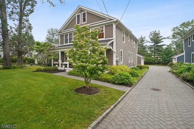 49 Summit Ave Unit B, Chatham Boro, NJ 07928 - view of front facade featuring a front lawn