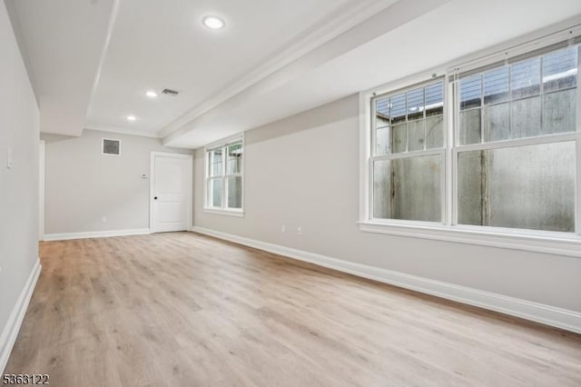 49 Summit Ave Unit B, Chatham Boro, NJ 07928 - spare room with wood finished floors, recessed lighting, and crown molding